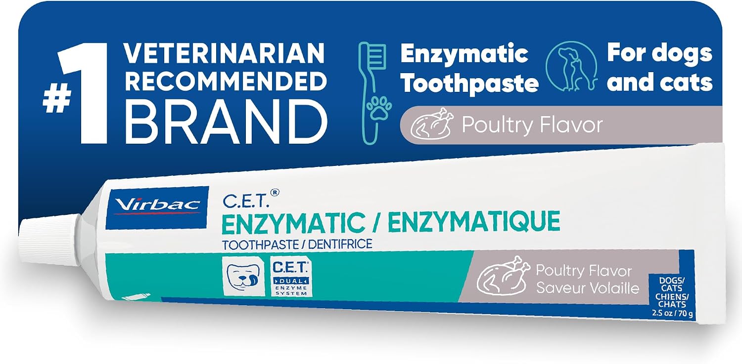 C.E.T. enzymatic toothpaste for dogs and cats, poultry flavor