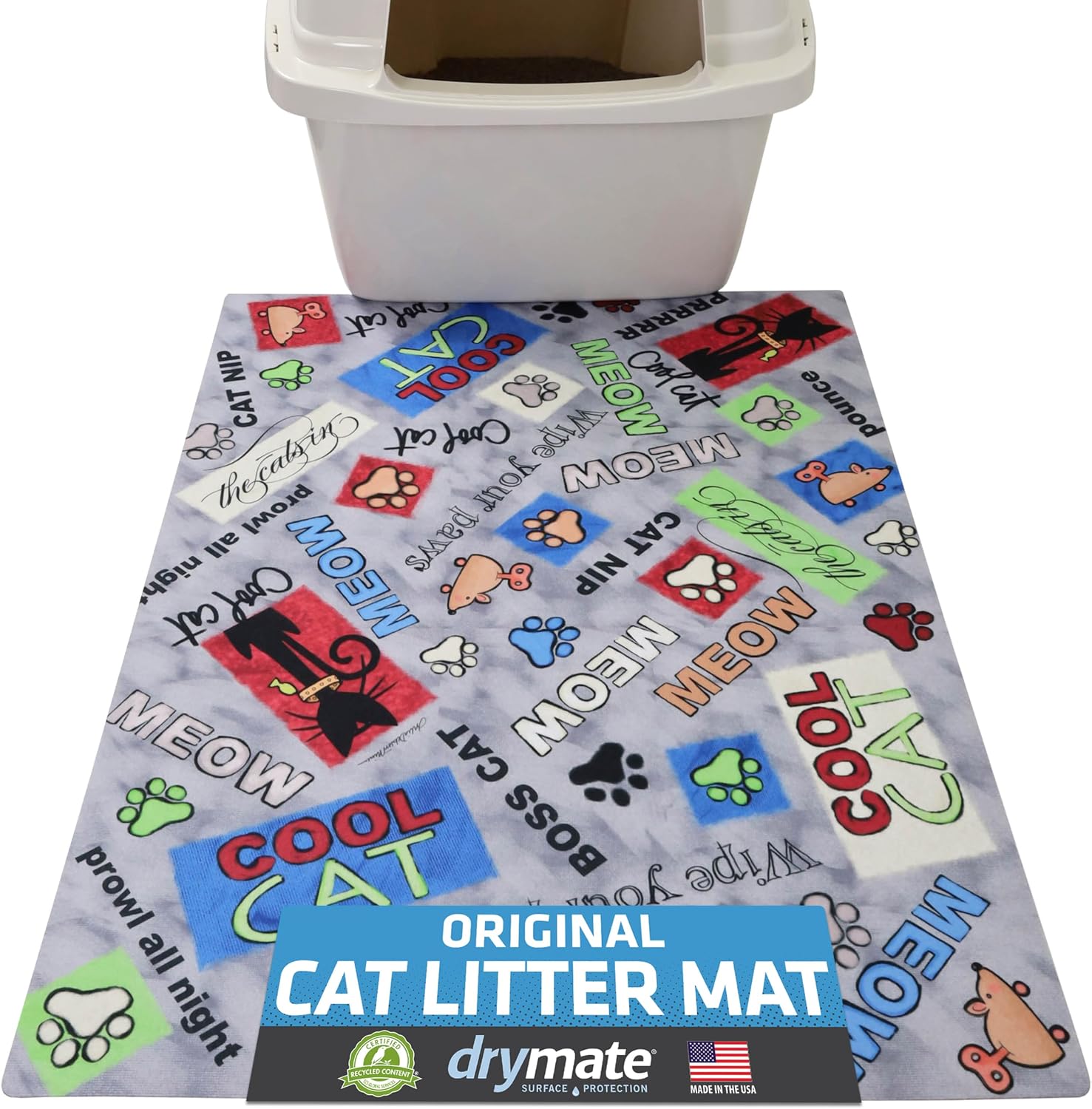 Drymate fabric cat litter box mat