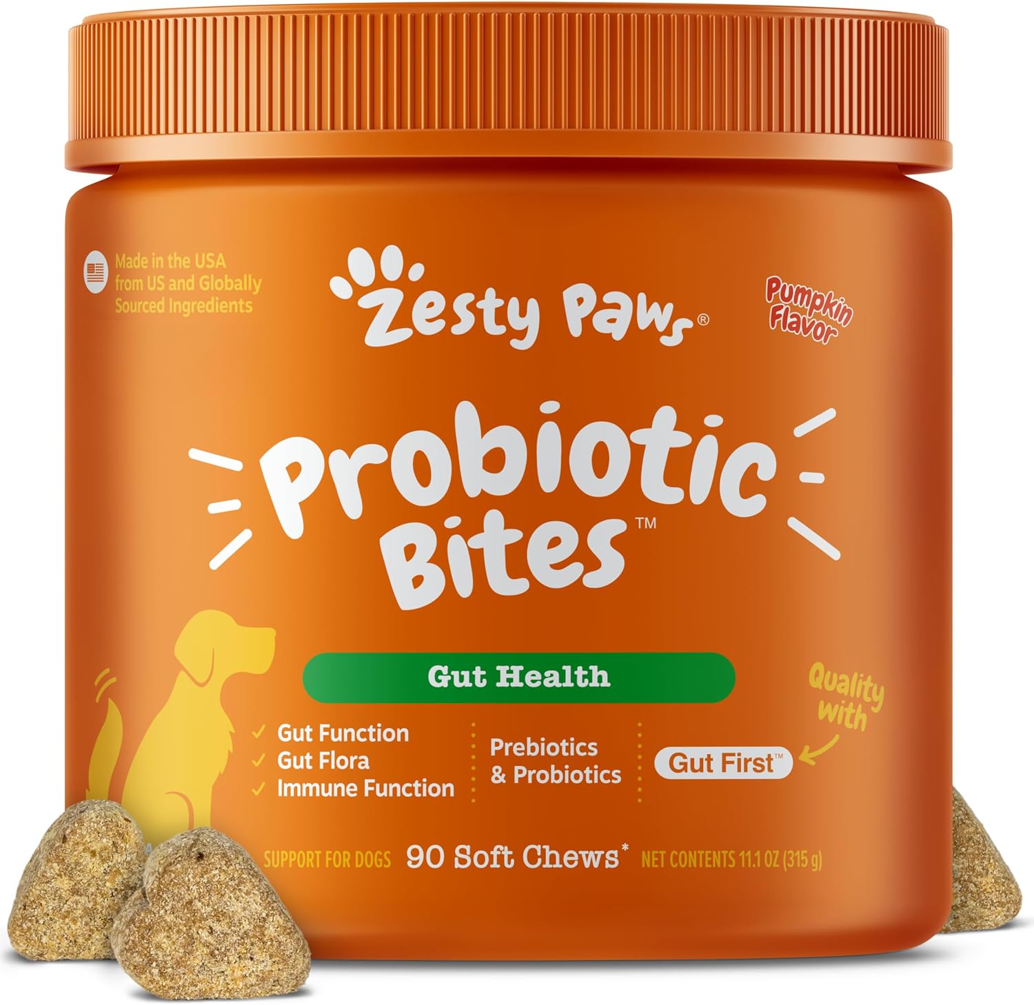 Zesty Paws Probiotic Bites with Pumpkin