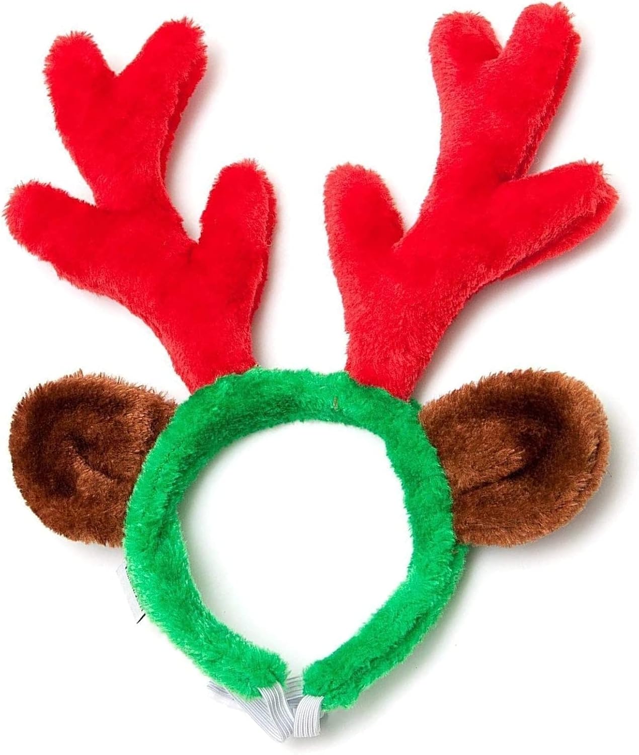 Midlee reindeer antlers headband with ears for large dogs