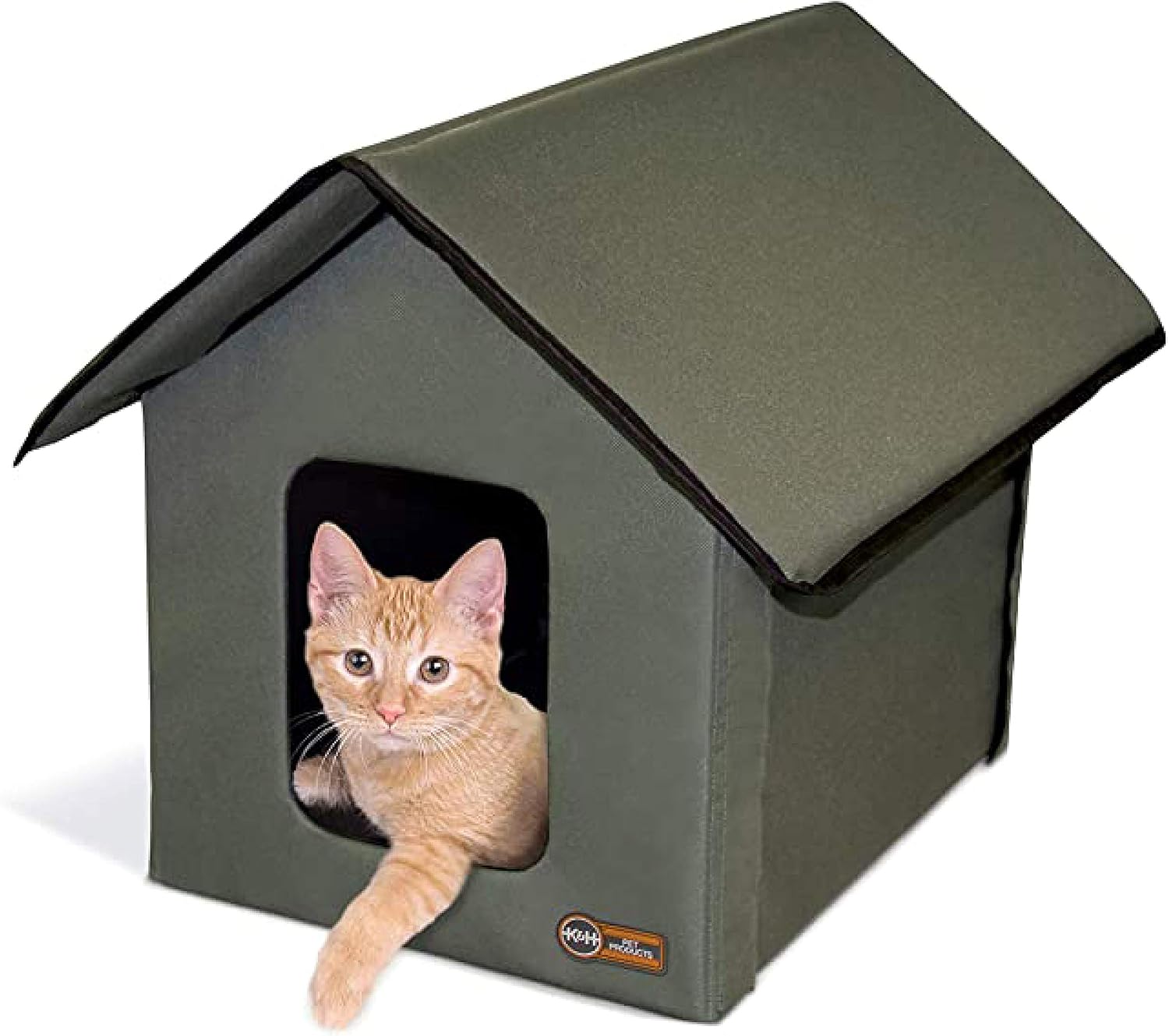 K&H Outdoor Unheated Kitty House with removable door flaps