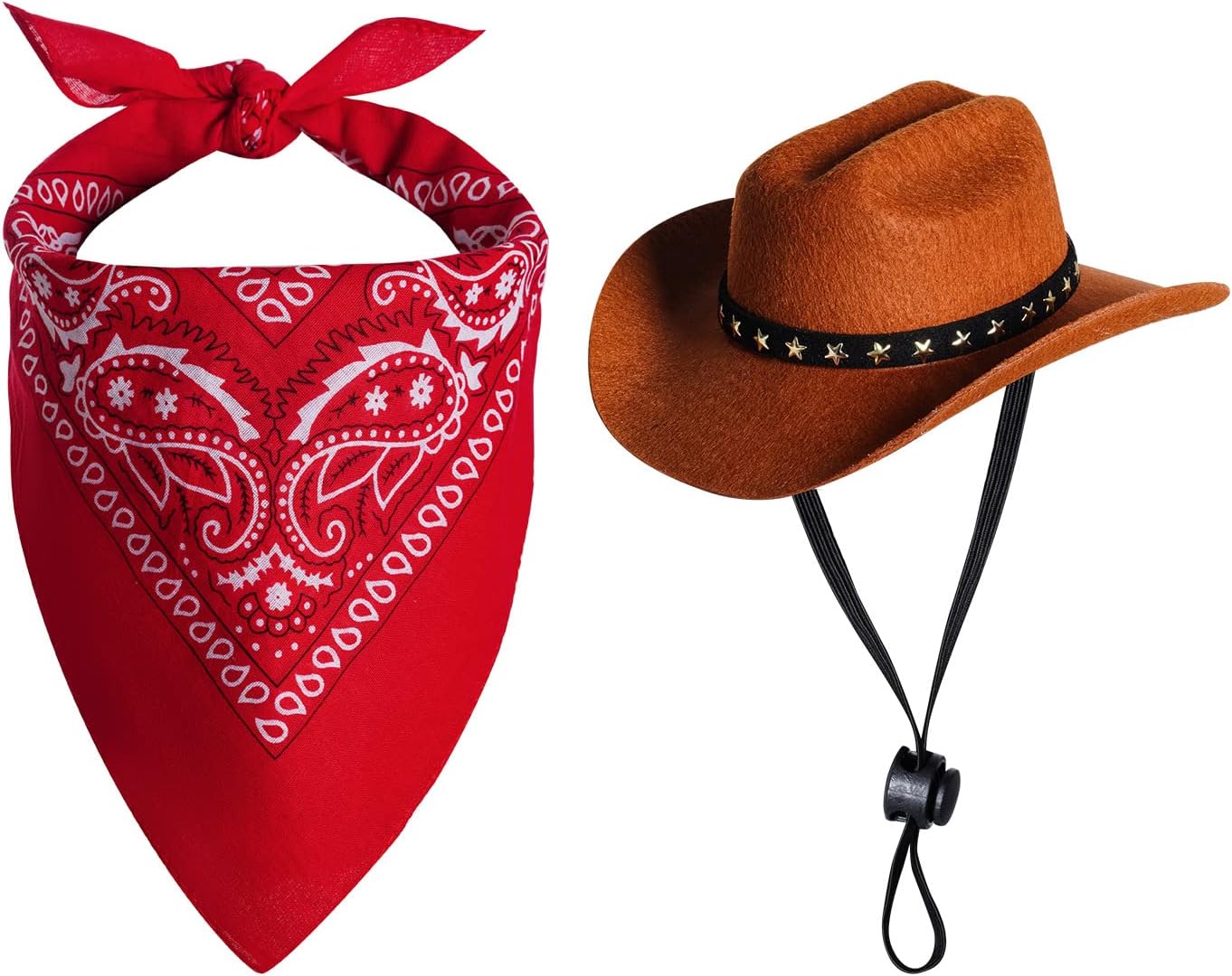 choyaxo cowboy hat and bandana set on a dog