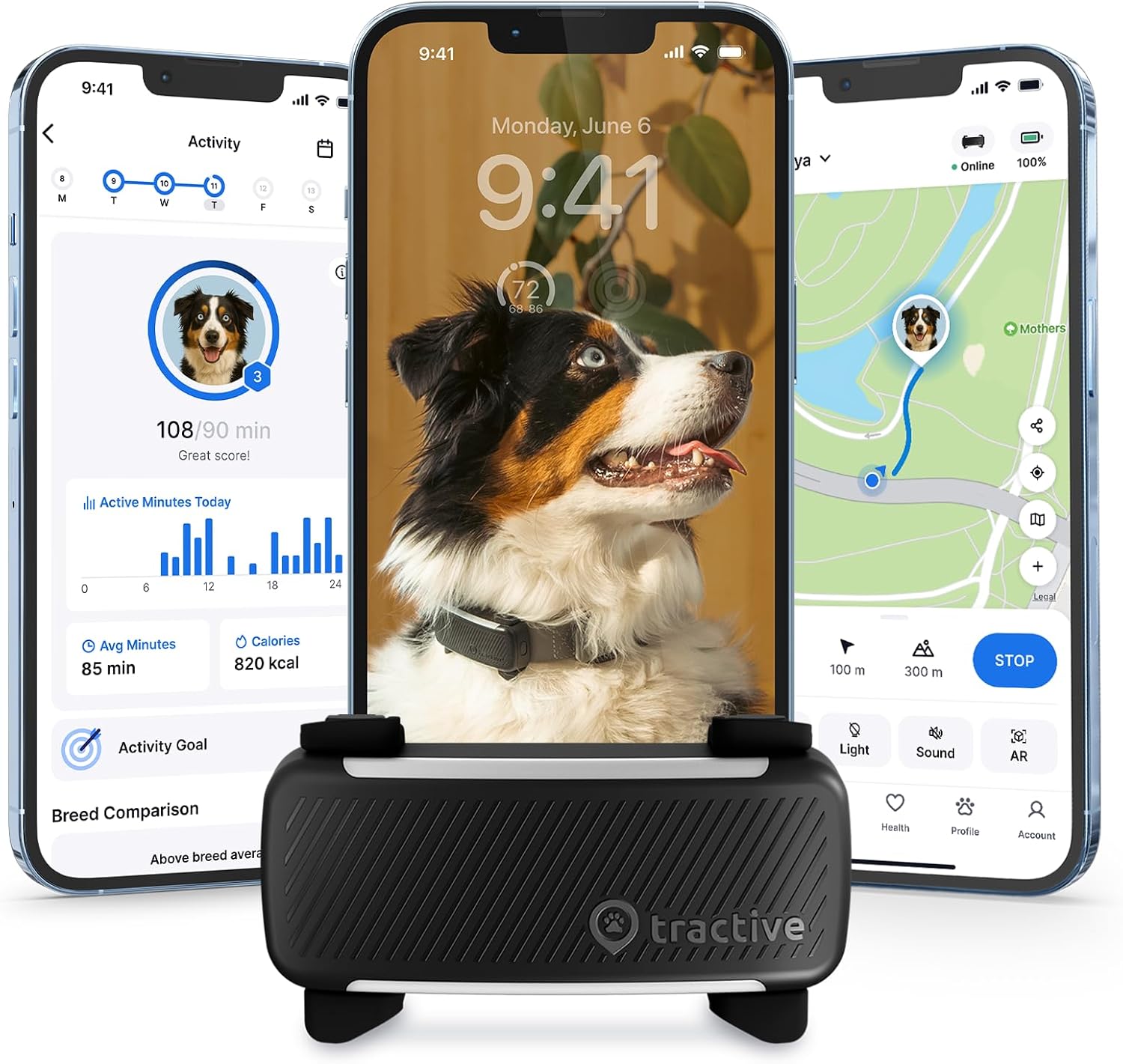 Tractive Smart Dog GPS tracker with vital signs monitoring product photo