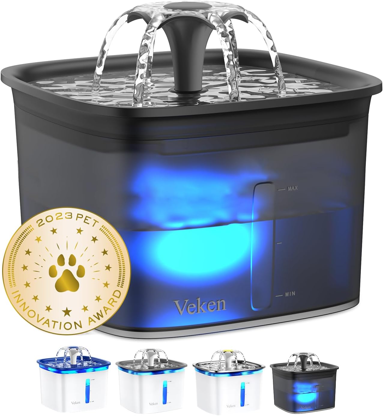 Veken 95oz pet water fountain with flower spout