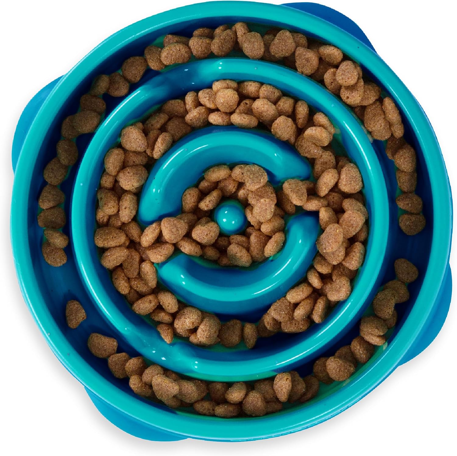 Outward Hound Fun Feeder Slo Bowl – Medium 2‑Cup Capacity, Slow Feeding, Small to Medium Dogs & Cats, Non-Sl