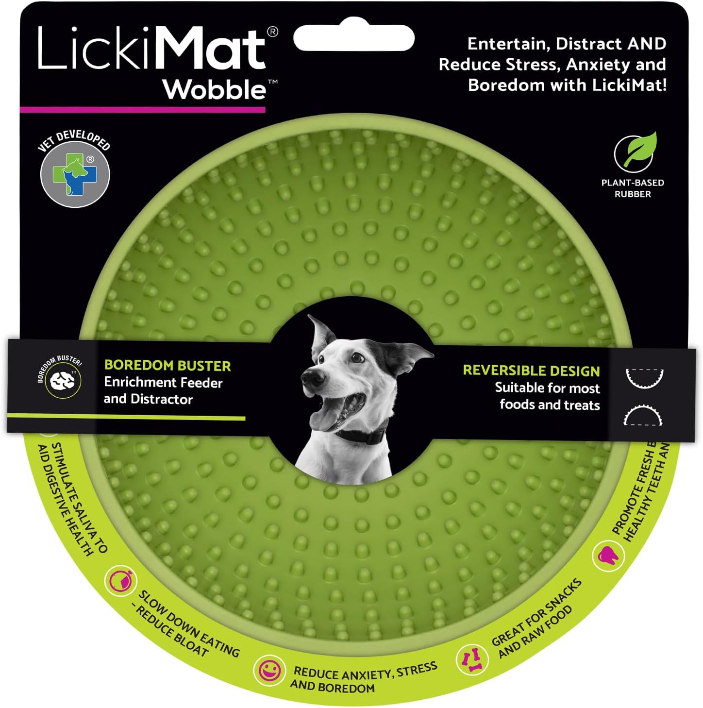 LickiMat Wobble, Dog Slow Feeder Bowl Lick Mat, Boredom Anxiety Reducer; Perfect for Food, Treats, Yogurt, o